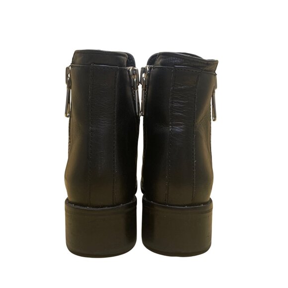 Steve Madden Women’s Black Leather Side Zipper Lanna Ankle Boots Size 6M - Picture 7 of 9